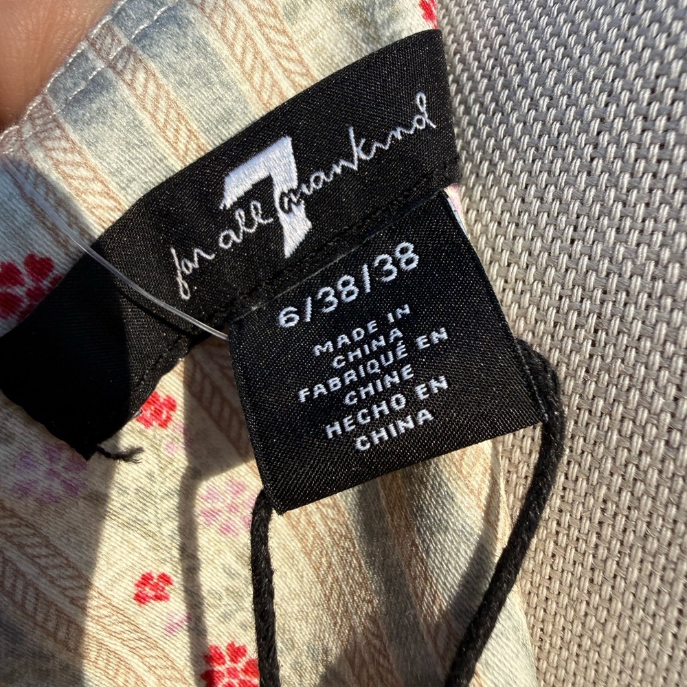 7 For All Mankind Cream Maxi Dress - Picture 6 of 7